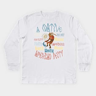 A Native American Deity Kids Long Sleeve T-Shirt